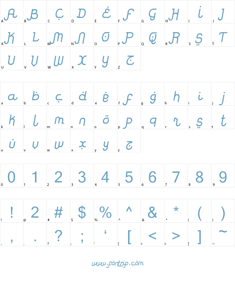 Rodja Font Character